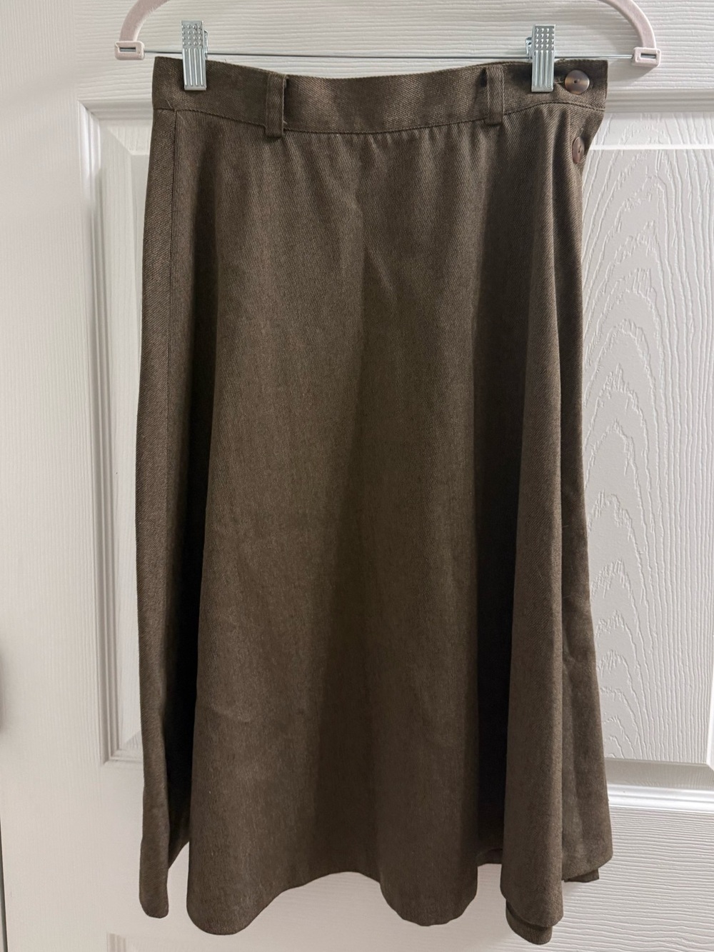 Thick Midi Button Lined Liz Claiborne Skirt